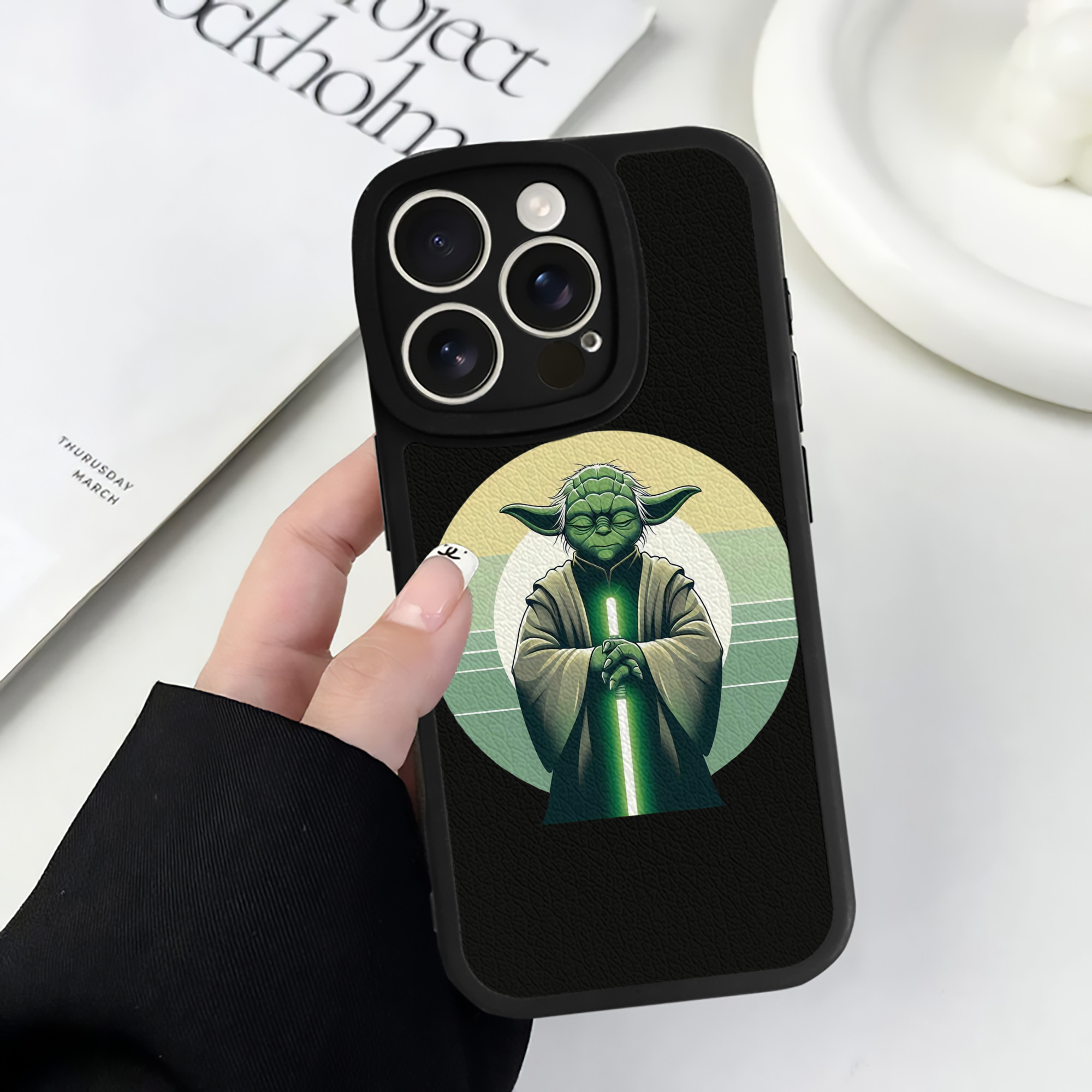 （画像用） スター・ウォーズ Star Wars 【iPhone 16シリーズ対応】シリコンスマホケース（レザー調） 材質：シリコン